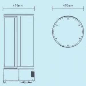 Vitrina Refrigerada Circular Giratoria Sobremesa Modelo KVSC 72L - Imagen 2