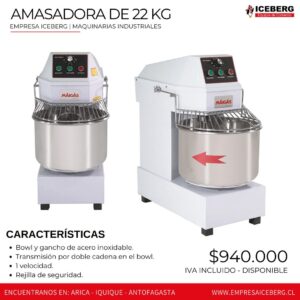 Amasadora De 22 Kg.