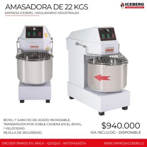 Amasadora De 22 kg.