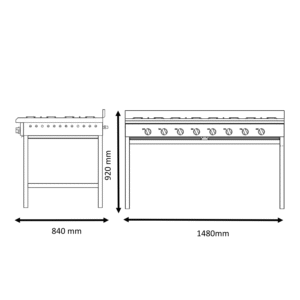 El Anafe Industrial a Gas 8 Quemadores - Imagen 3