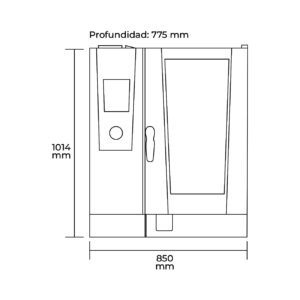 Horno Icombi Classic 10 Bandejas GN 1/1 Gas (GN/GLP) - Imagen 2